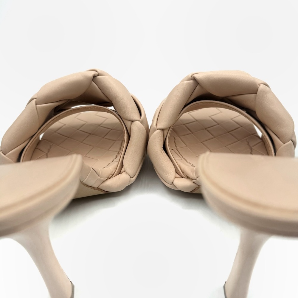 NEW Bottega Veneta Bandage Beige Lido Square Open Toe Sandal Heels Shoes Mules - Picture 7 of 14